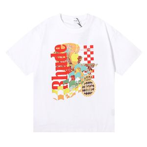 RH Designers Mens Rhude broderie T-shirts for Summer Mens Tops Letter Polos Shirt tshirts Vêtements à manches courtes grandes taille plus taille 100% coton taille S-xl 28