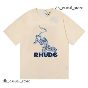 RH Designers Mens Rhude broderie T-shirts for Summer Mens Tops Letter Polos Shirt tshirts Vêtements à manches courtes grandes taille plus taille 100% coton taille S-XL 354