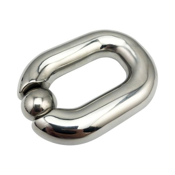 RH Male Heavy Duty BDSM Bola de acero inoxidable Camilla de escroto pene de metal bondage Cock Ring Delay eyaculación masculina sexy Toy men