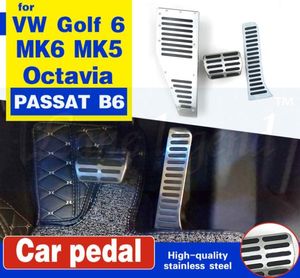 RHD -pedaal voor VW Golf 6 MK6 MK5 Scirocco Octavia Passat B6 B CC Roestvrij staal Automatische voetsteunversnellerrempedalen5988678