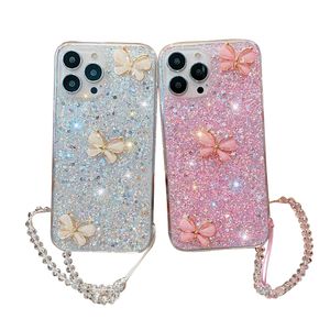 Rhineston Luxury Apple Phone Cases Coque de téléphone portable Couverture arrière pour iPhone 15 Pro Max Ultra 14 13 12 plus Premium Design Tide Butterfly Defender Housses de protection