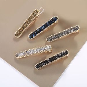 Rhinestone Bangs Hairstyle Hair Clips Barrettes Grip Horquillas para mujeres Longitud 7CM Precio al por mayor