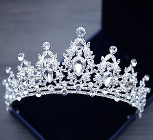 Rhinestone Barrettes Bridal Jewelry Headpieces Crystal Bride Princess Crown Headpiece voor trouwjurk Bridal Hair Accessoires