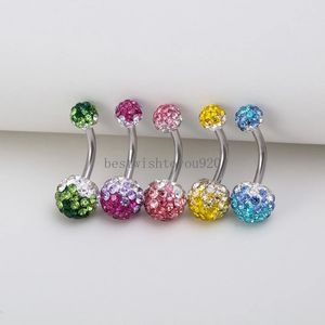 Strierse navel ringen navel piercing buikstudie roestvrij staal barbell ombligo bar voor vrouwen sexy body sieraden 14G