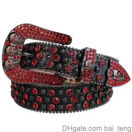 Rhinestone Belt Designer Belts BB Belts For Men Women Classic BB hoogwaardige tailleband Skull Buckle Dames Cintura Ceintures 2202171 2x