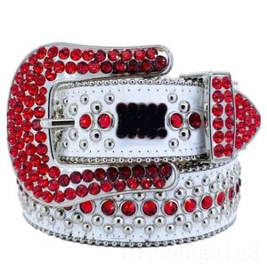 Cinturones de diamantes de imitación para mujer diseñador bling bb cinturón hombre noche brillante cintura accesorios ceinture homme jóvenes moda dama cinturón blanco azul rojo GA05 I4