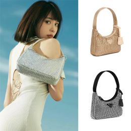 Dames strass kristal dame diamant onderarmtas luxe glanzende driehoek designer tote handtas schouder okseltassen sling heren portemonnee crossbody satchel clutch bag