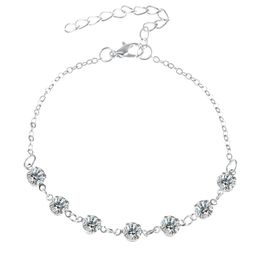 Strass Diamant Enkelbanden Armband Zirkoon Kristal Zilver Goud Charm Mode Elegante Sexy Barefoot Sandaal Strand Voet Sieraden voor Meisje Vrouwen