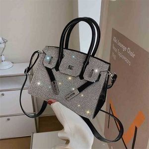 Strierse Diamond Bag Crossbody Body Bag Dames Nieuwe mode Sling One Shoulder Hand Handtassen