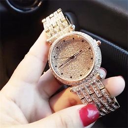 Diamonds Ladies Polhorloge 2017 Nieuwe mode LGXIGE Brand Luxury Watch Women armbanden Brass Metal Watch Montre Femme T200519