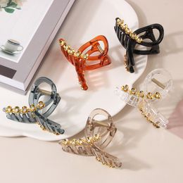 Strass Haarspeldjes Voor Vrouwen Meisjes Elegante Steentjes Haar Klauw Geometrische Holle Haarspelden Vintage Barrette Haaraccessoires 2893