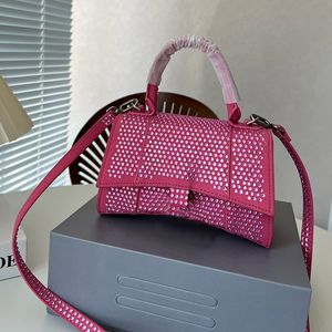 Handtas met strass Bovenste handgreep Damestassen Shimmer Crossbody Crescent Bag Handtas Motortas Hobo Portemonnees Leer Diamonds Schoudertassen Volledig waterboorzakje