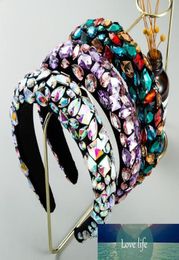 Strierse hoofdbanden Haaraccessoires Barokke juwelen Haarband voor vrouwen Girls Crystal Bezel Elegant Velvet Satin Headband Fashion4966482