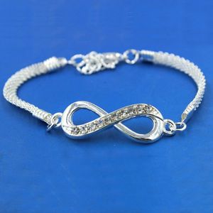 Strass Infinity Armband Mannen Sieraden Kruis Uil Vlinder Fatima Hand Boze Oog Charme Bangle Mode Dier Ontwerp Paar Armbanden voor minnaar Vriend Vrouwen Geschenken