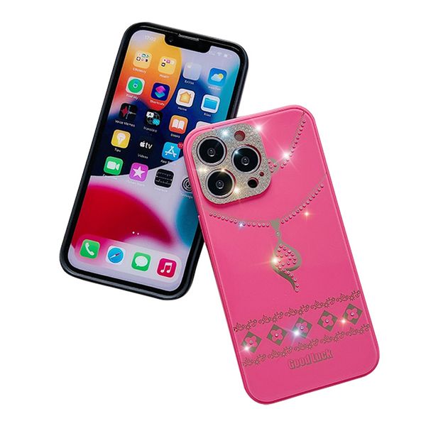 Fundas para iPhone con diamantes de imitación, funda protectora trasera para teléfono móvil, funda para teléfono móvil a prueba de golpes para Apple 14 13 Pro max plus 12 11 TPU Stripes Fashion Premium Design