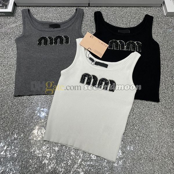 Femmes Stretch Tanks Top Briny Crystal Vest Summer Sport Sport Top Sport Outdoor Sans manches tricot