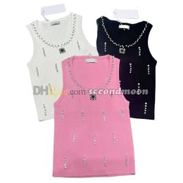 Strass Hals Tanks Top Dames Elastische Yoga Tops U Hals Vest Gym Mouwloze T-shirts