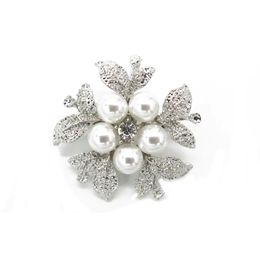 Strass perle broche pour femmes mode vêtements broche diamant ensemble fleur broches broches bijoux accessoires femme
