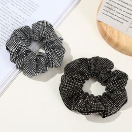 Scrunchie en ramine embelli une étincelle de ballet noir cristal Scrunchieshair tie en queue de cheval Accessoire pour femmes