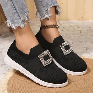 Strass schoenen voor mesh 926 Casual gebreide loafers vrouwen ademende slip-on flats vrouw 2024 herfst zachte zool wandelende dames 360 49 81390