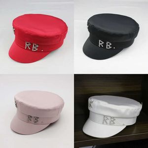 Rhinestone Simple Hat Women Street Fashion Style Newsboy Hats Black Berets Flat Top Caps Men Drop Ship Cap S