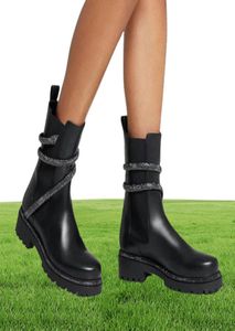 Splasse de serpent enveloppe enveloppant Chunky Half Boots Boots Boots Boots Boots Martin Boots Hourdeux Mranches de concepteur de luxe Heavy Duty 8872697