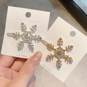 Snowflake Floke Hairpin Femmes Girls Geometric Bangs Clip Clip Coiffure de Noël Barrettes pour enfants