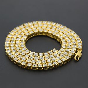 Sninestone Tennis Bracelet Hip-Hop Style Simulated Diamond armbanden bling bling sieraden Gift Gold Sliver heren Punk Bracelet2973
