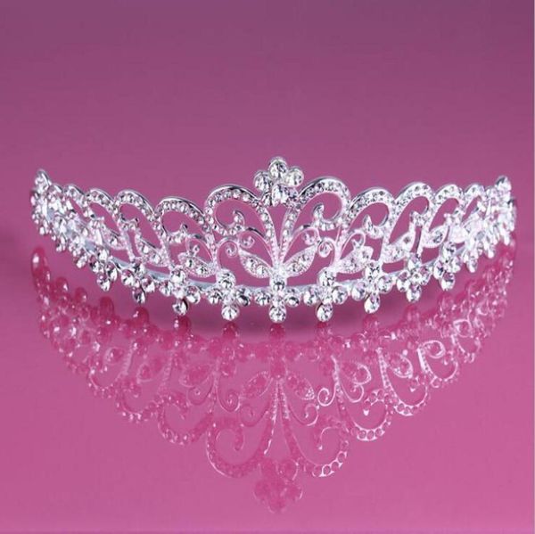 Tiara de diamantes de imitación, tocados para el cabello de boda, sombreros, joyería, pendiente de tiara de diamantes de imitación, accesorios baratos para fiesta de noche para niñas HT11440361