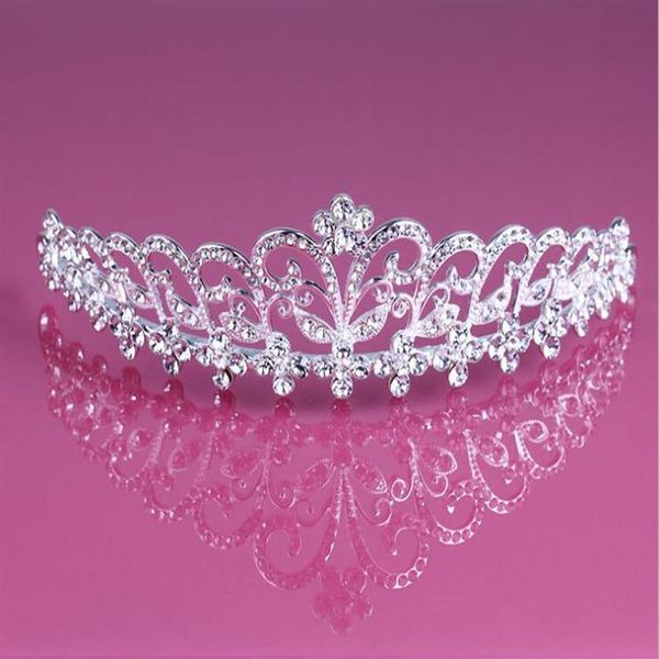 Tiara de diamantes de imitación tocados para el cabello de boda sombreros joyería pendiente de tiara de diamantes de imitación baratos accesorios de fiesta de noche para niñas enteras HT1187y