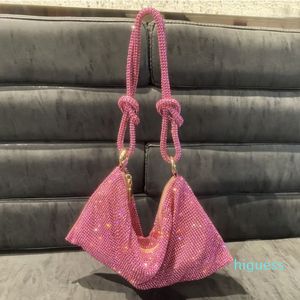 Strass onderarmtas bezaaid met diamanten handtas roze handtas kleine damestas