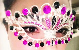 Strass vénitien mascarade masques femmes sexy métal masque pour les yeux de mariage poule nuit fête couronne masque Halloween noël fournitures de fête cadeau
