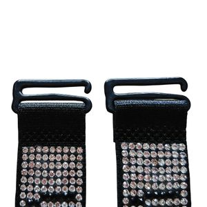 Strass vs sexy bh sets Strap slips BH's Strap Vsband Dazzling Kleurrijke Diamond BH-bandjes Afneembaar Verstelbaar verlengen lus