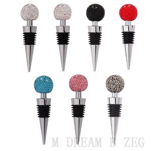 Rhinestone Wine Bottle Stopper Rvs Kleine Ronde Ball Wijn Stoppers