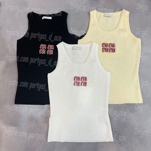 Strass Dames Singlet Tanktops Letters Sexy Mouwloze Singlets Sport Casual Designer Tanks