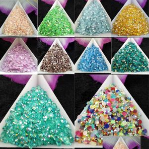 Strass 10000Pcs / Sac Ss12 M Couleur Jelly Ab Résine Cristal Flatback Super Glitter Nail Art Strass Décoration De Mariage Perles Non Fix Dhiiw