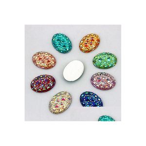 Steentjes 100 Stuks 13X18Mm Ab Kleur Kristal Hars Ovale Plaksteen Kralen Scrapbooking Strass Ambachten Sieraden Accessoires Zz30 Drop De Dhqis