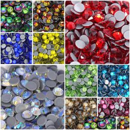 Steentjes 4Mm Kwaliteit Strass Fix Voor Kleding Sieraden Plaksteen Edelstenen Ijzer Op Glitter Glas Steen Nail Art Drop levering Dhpks