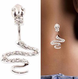 Strass corps bijoux goutte gland nombril piercing nombril nombril anneaux serpent forme femmes Bikini Bar4628835