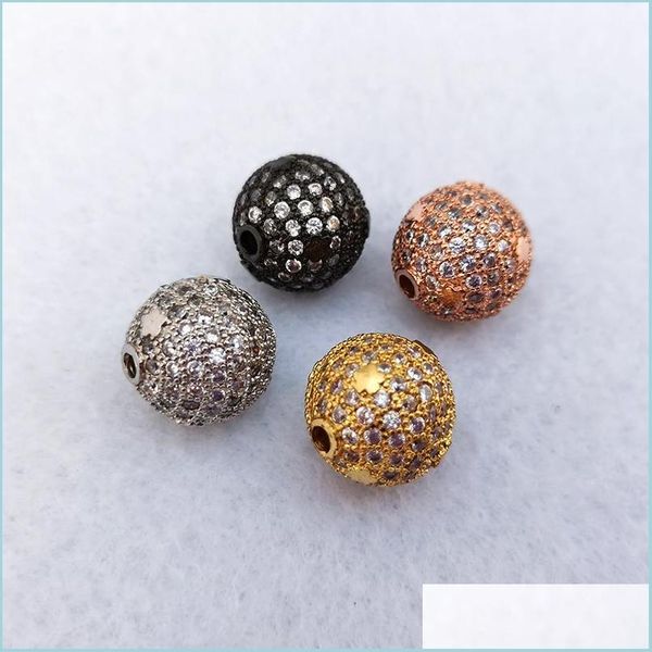 Strass Cz Micro Pave Charm Ball Forme Connecteurs Accessoires Pour Faire Diy Bracelet Collier Bijoux Trouver Ct524 Drop Deliver Dhlws