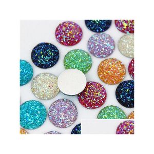 Strass Micui 150 pièces 14Mm cristal Ab Flatback rond strass Cabochon gemmes dos plat résine pour bricolage décoration Zz33 goutte livraison Dhh7M