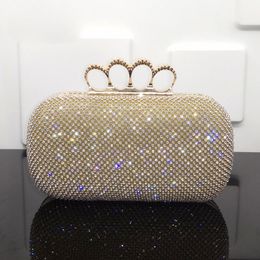 Bolsos de mano con diamantes de imitación para mujer