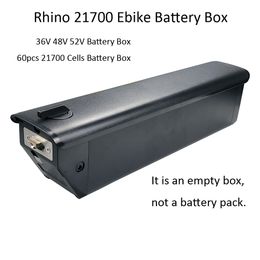 Rhino 21700 Intube -batterijbox 48V 52V Lege batterijbehuizing met 60 pcs 21700 celhouder