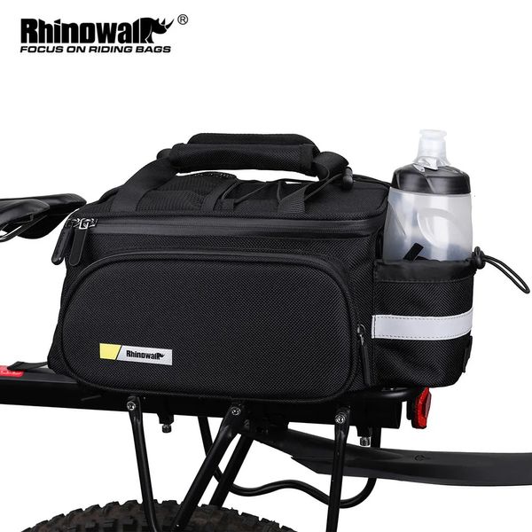 Sac à vélo Rhinowalk MTB Bike Bike Trunk Panier Cycling MultifiConctional à grande capacité Voyage avec couverture de pluie 240416