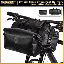 Rhinowalk sac de vélo étanche grande capacité sac de guidon 1 ou 2 pièces Tube avant sac de cyclisme vtt cadre coffre vélo accessoires 240119