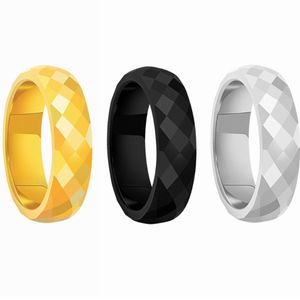 Rhombic Surface Rvs Koppels Ringen Mode Titanium Staal Punk Retro Ringen voor Mannen Hip Hop Sieraden