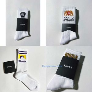 Rhud Mens Socks Calcetines Socken Classic Meias Women Designer Luxe hoogwaardige Pure Cotton Comfort Merk Representatieve kousen