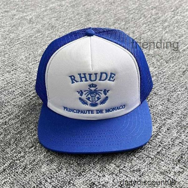 Rhude Ball Caps Brand American Truck Hat Hombres Mujeres Mismo estilo Gorra de béisbol de ala plana Invierno P66 R4L9