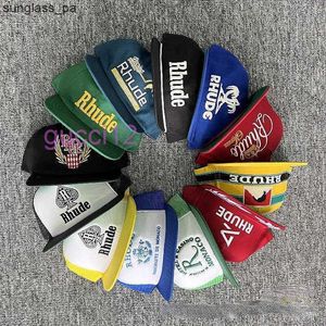 Rhude Ball Caps Tide Brand American Truck Hat Men's y Women's Same Style Flat Brim Baseball Cap Outumn Winter 9Did 9Ke1