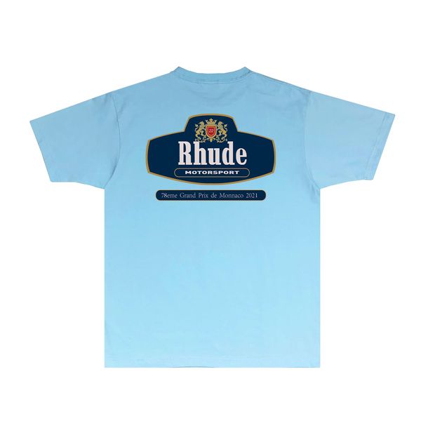 RHUDE BRAND T-shirts T-shirts Tshirts pour hommes et femmes vêtements de mode respirants RH023 Lion Ordre imprimé T-shirt à manches courtes S-xxl